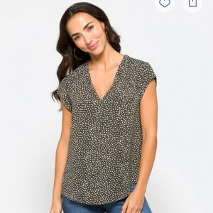 Fun2Fun Gray Polka Dot Top